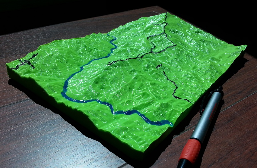 3D printed mining topography